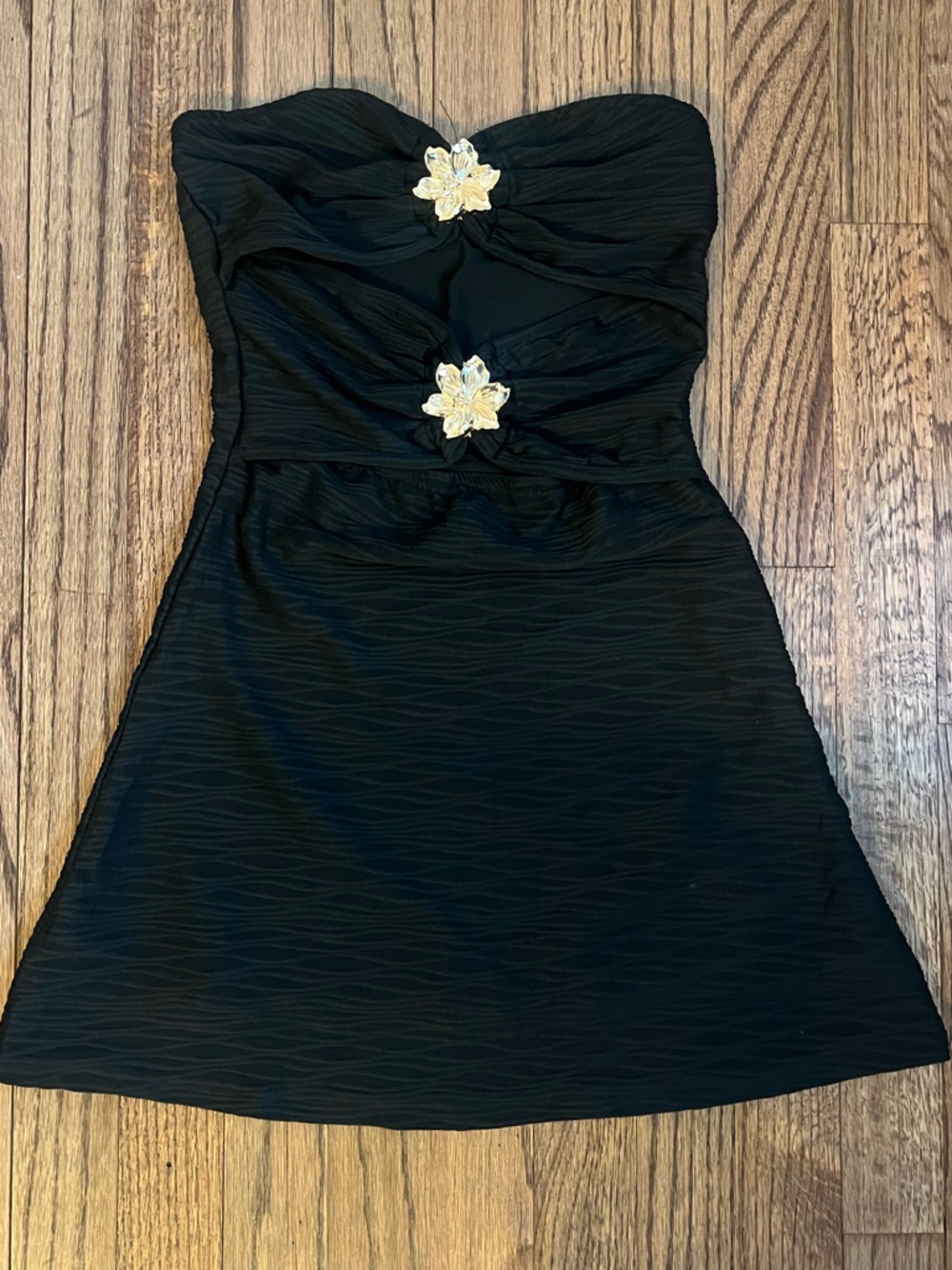 Black Strapless Mini Dress